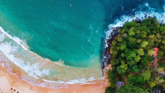 bentota beach aerial view 